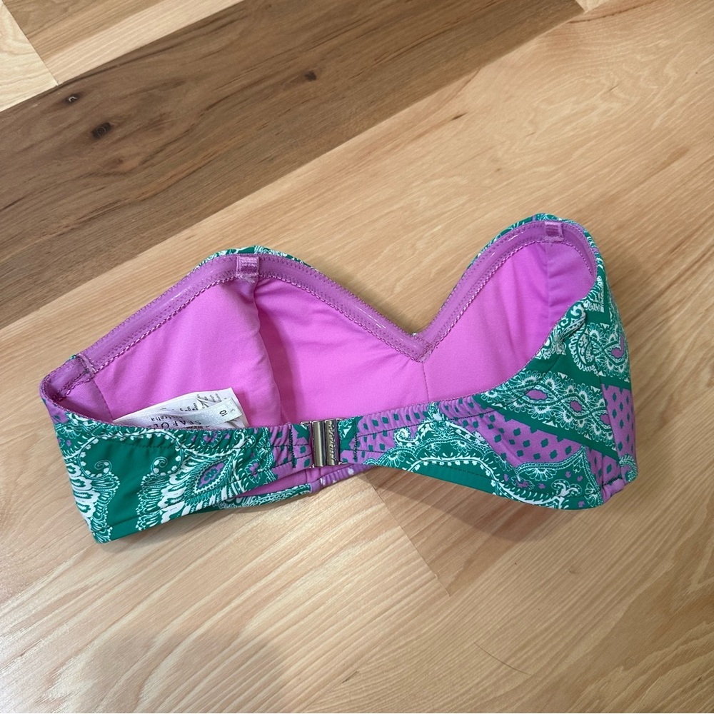 Seafolly x Revolve Bandana Bay Strapless Bikini Swim Top size US 6 - Picture 4 of 8